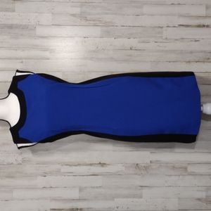 Calvin Klein Blue & Black Sleeveless Dress